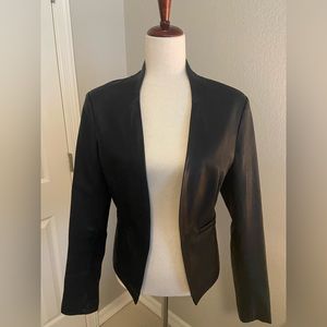 Vegan leather jacket by BlankNyc in black, sz Medium. Waist cinching